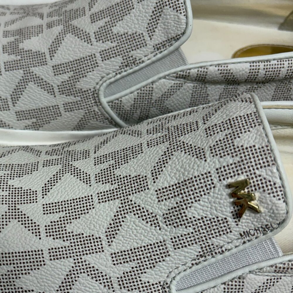 Womens Michael Kors Keaton Slip-on Sneakers White Sz 9 - Picture 9 of 11